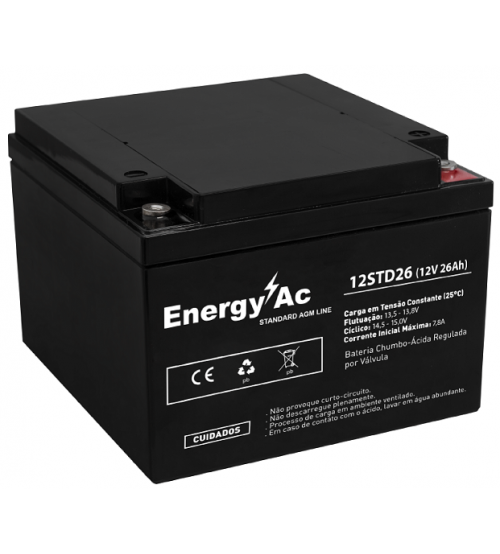 BATERIA - Energy AC - Standard AGM Line - 12V 26Ah - 12STD26